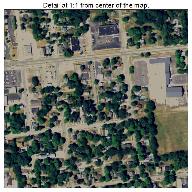 Cassopolis, Michigan aerial imagery detail