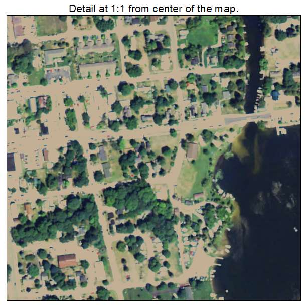 Central Lake, Michigan aerial imagery detail