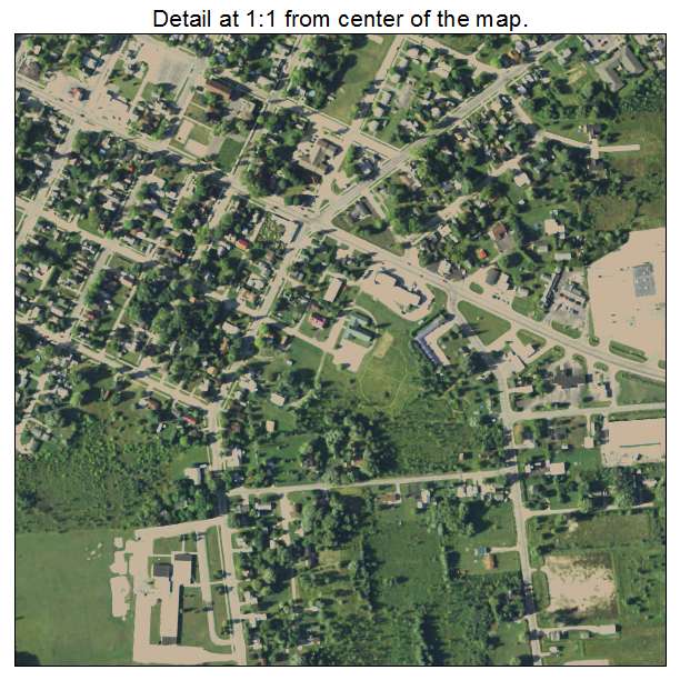 Cheboygan, Michigan aerial imagery detail