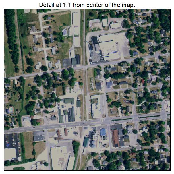 Chesaning, Michigan aerial imagery detail