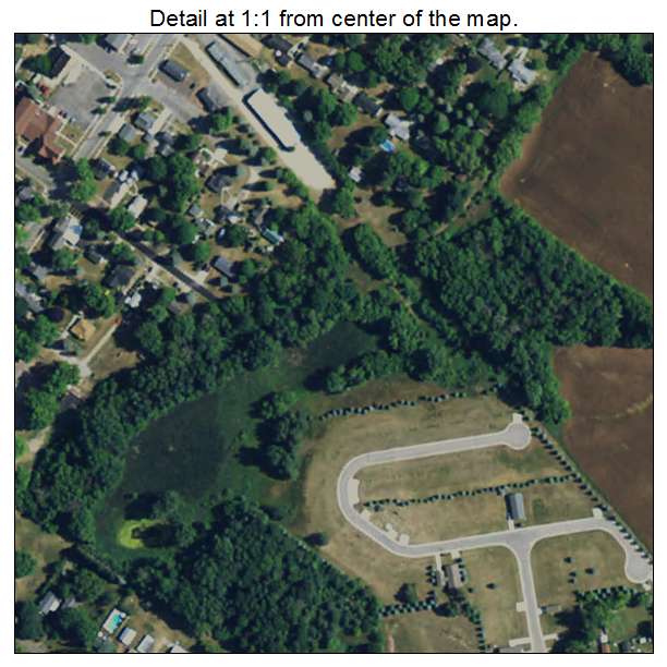 Columbiaville, Michigan aerial imagery detail