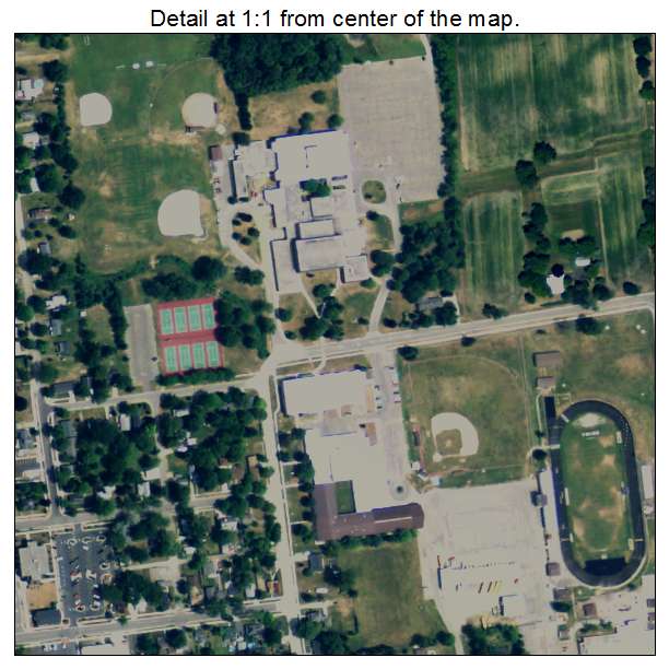 Corunna, Michigan aerial imagery detail