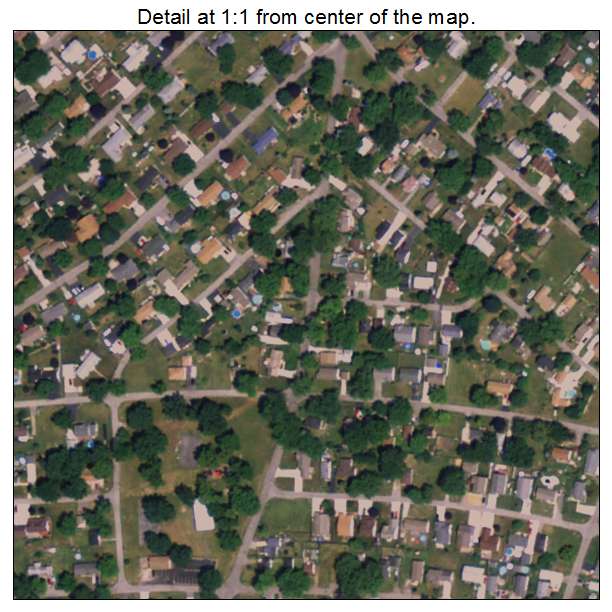 Detroit Beach, Michigan aerial imagery detail