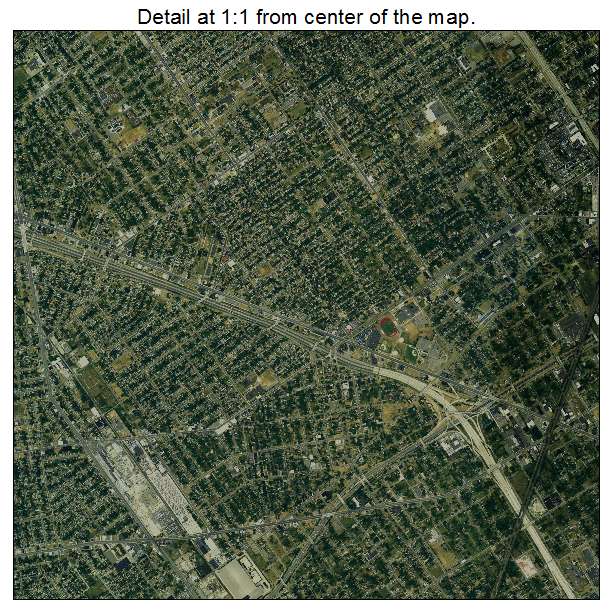 Detroit, Michigan aerial imagery detail