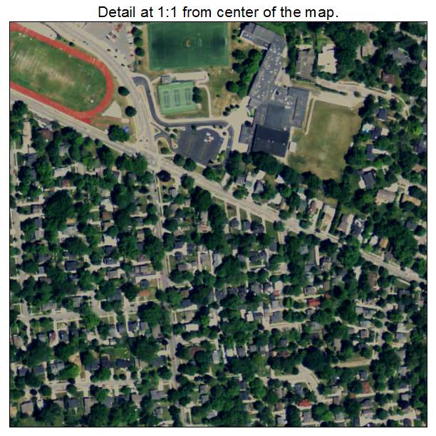 East Grand Rapids, Michigan aerial imagery detail