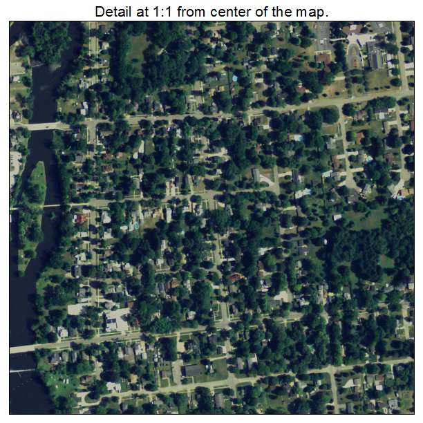 Eaton Rapids, Michigan aerial imagery detail