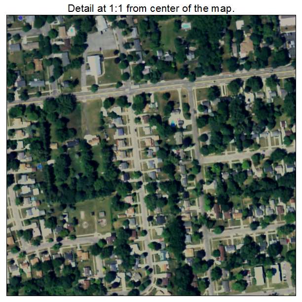 Edgemont Park, Michigan aerial imagery detail
