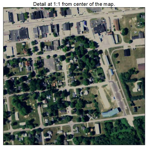 Edmore, Michigan aerial imagery detail
