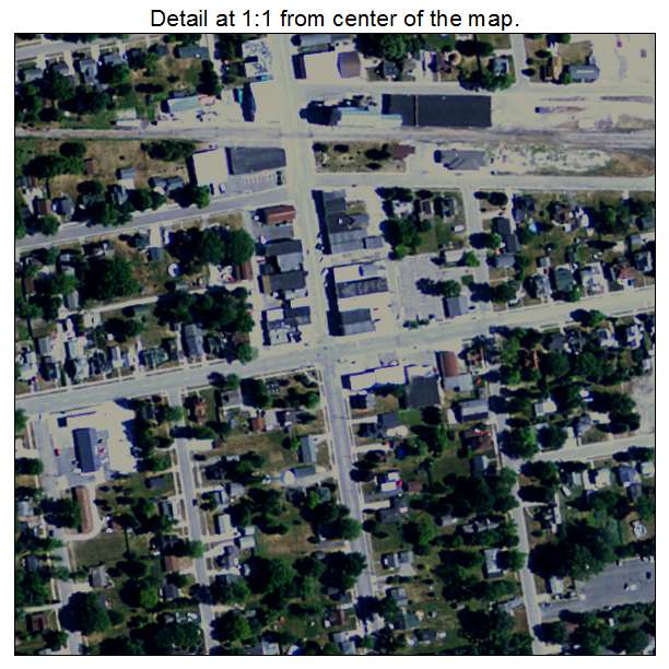 Elkton, Michigan aerial imagery detail