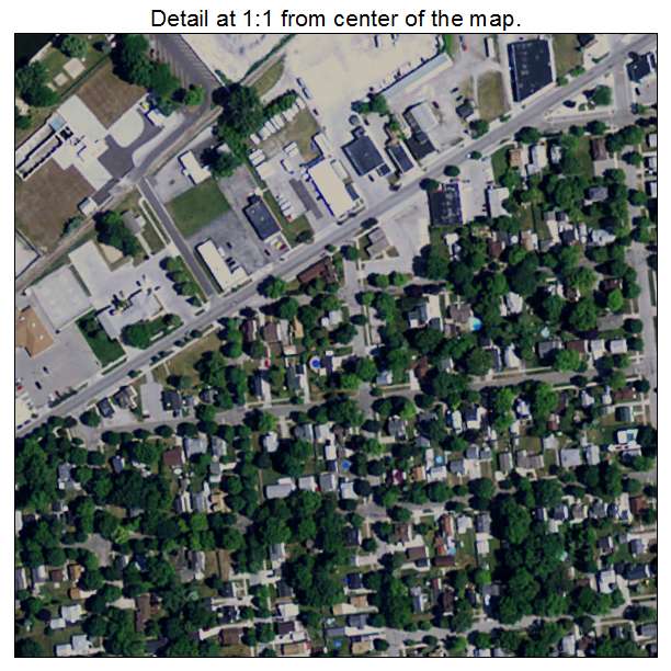 Essexville, Michigan aerial imagery detail