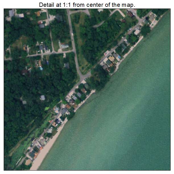 Estral Beach, Michigan aerial imagery detail