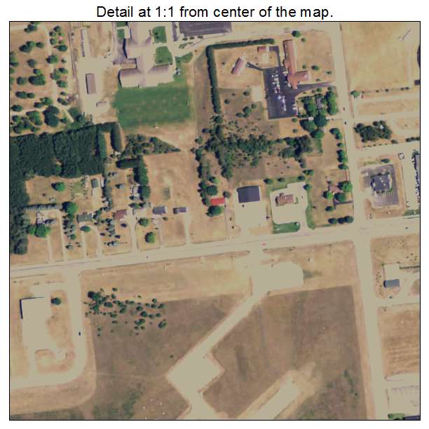 Evart, Michigan aerial imagery detail