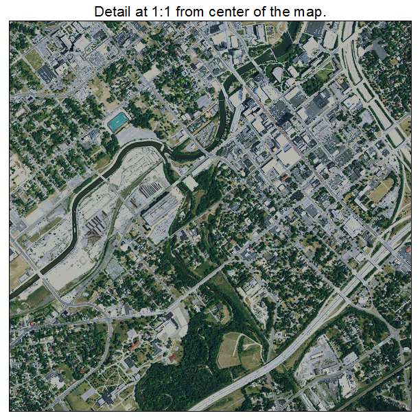 Flint, Michigan aerial imagery detail