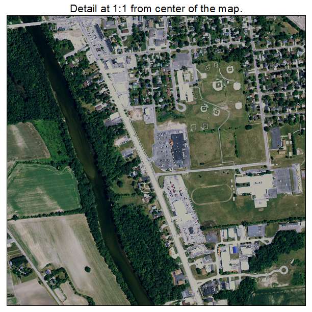 Freeland, Michigan aerial imagery detail