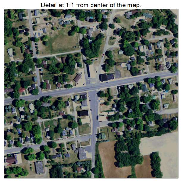 Gagetown, Michigan aerial imagery detail