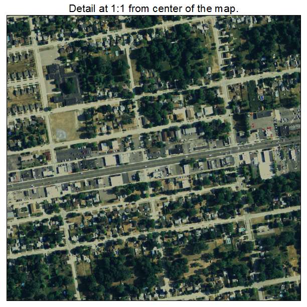 Garden City, Michigan aerial imagery detail