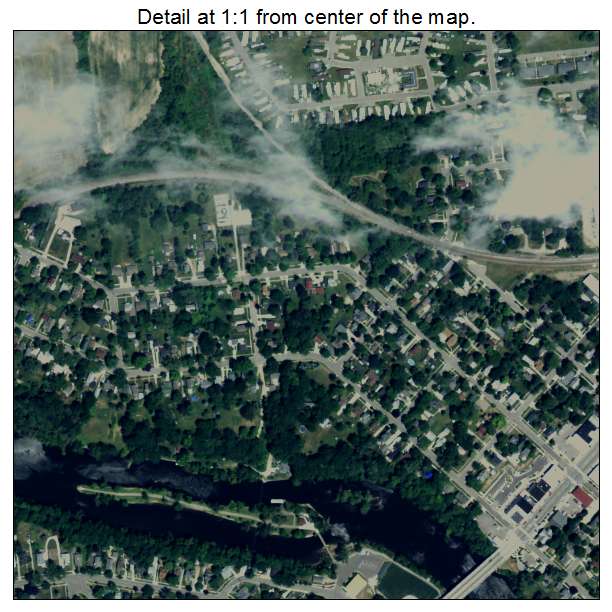 Grand Ledge, Michigan aerial imagery detail