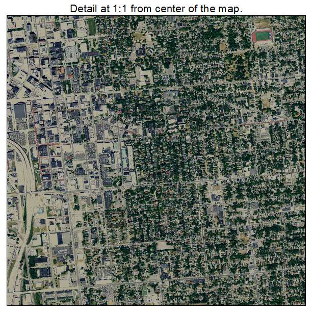 Grand Rapids, Michigan aerial imagery detail