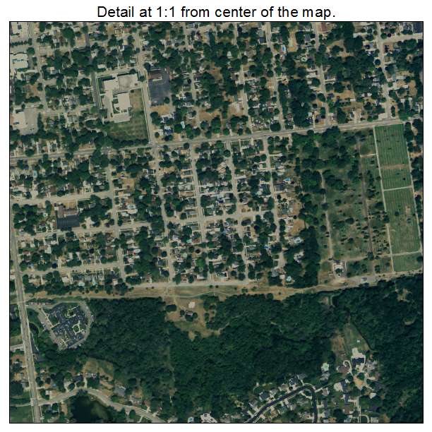 Grandville, Michigan aerial imagery detail