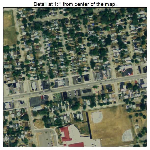 Hazel Park, Michigan aerial imagery detail
