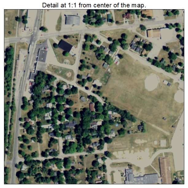 Howard City, Michigan aerial imagery detail