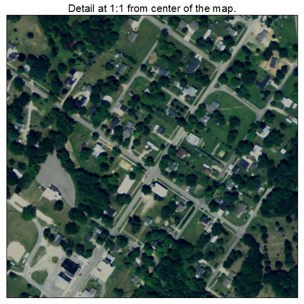Hubbardston, Michigan aerial imagery detail