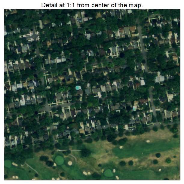Huntington Woods, Michigan aerial imagery detail