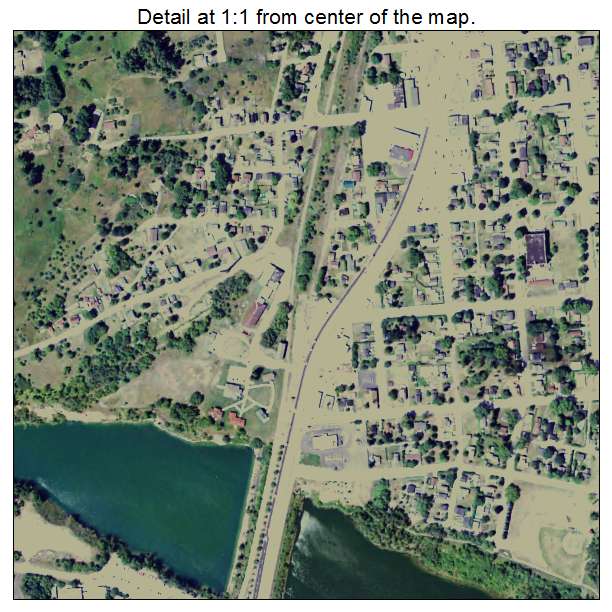 Iron Mountain, Michigan aerial imagery detail