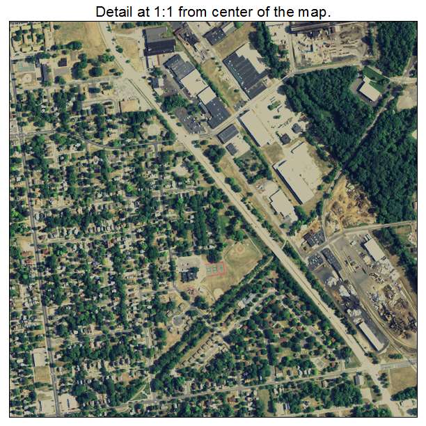 Jackson, Michigan aerial imagery detail