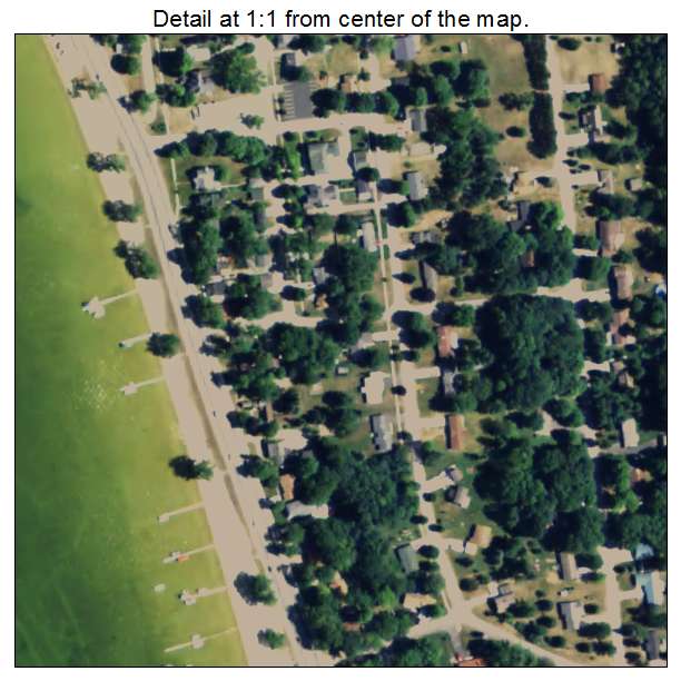 Lake City, Michigan aerial imagery detail
