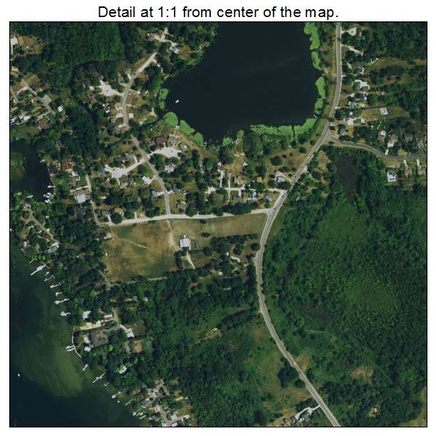 Lake Fenton, Michigan aerial imagery detail