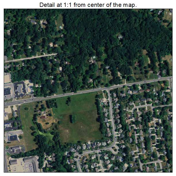 Lambertville, Michigan aerial imagery detail
