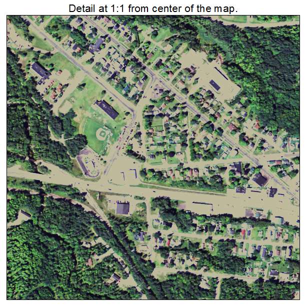 LAnse, Michigan aerial imagery detail