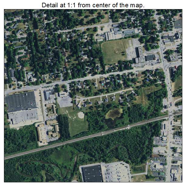 Lapeer, Michigan aerial imagery detail
