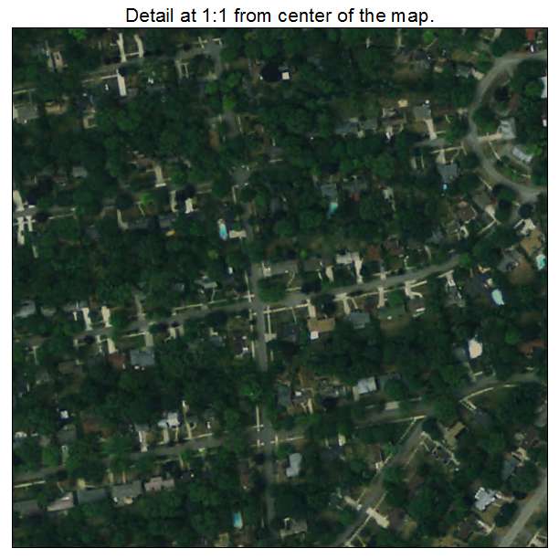 Lathrup Village, Michigan aerial imagery detail