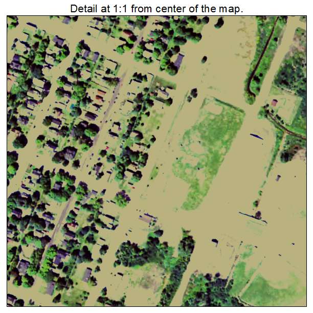 Laurium, Michigan aerial imagery detail