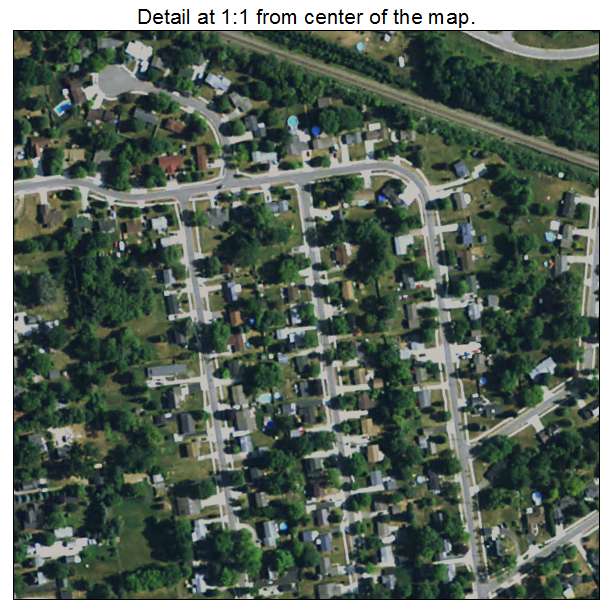 Linden, Michigan aerial imagery detail