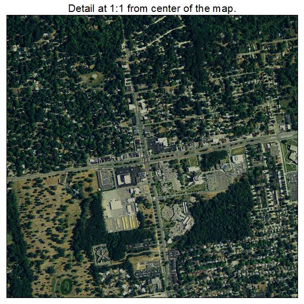 Livonia, Michigan aerial imagery detail