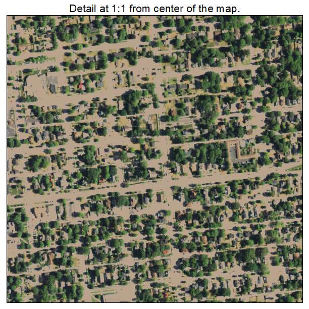 Ludington, Michigan aerial imagery detail