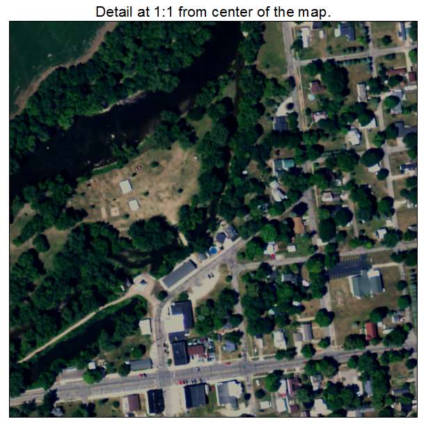 Lyons, Michigan aerial imagery detail