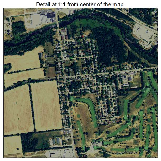 Marshall, Michigan aerial imagery detail