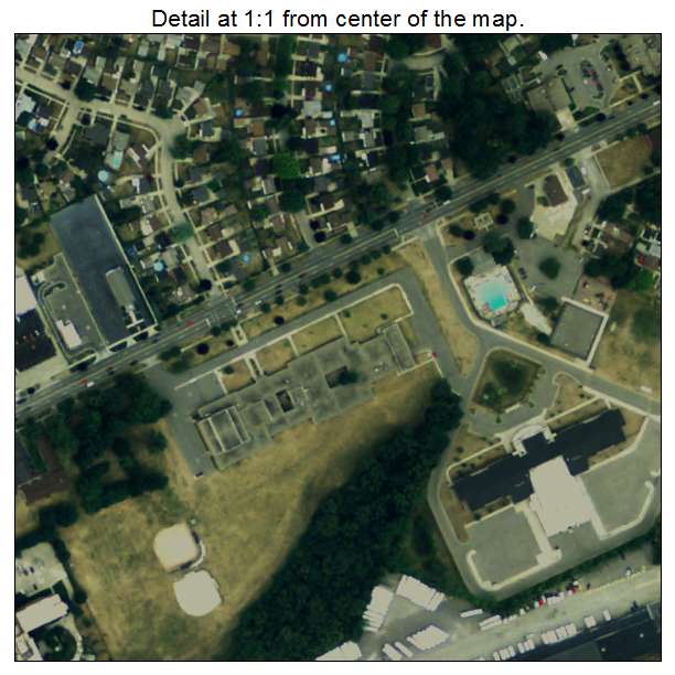 Melvindale, Michigan aerial imagery detail