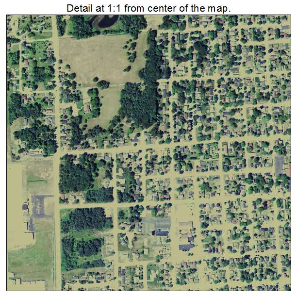 Menominee, Michigan aerial imagery detail