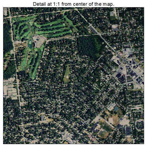 Midland, Michigan aerial imagery detail