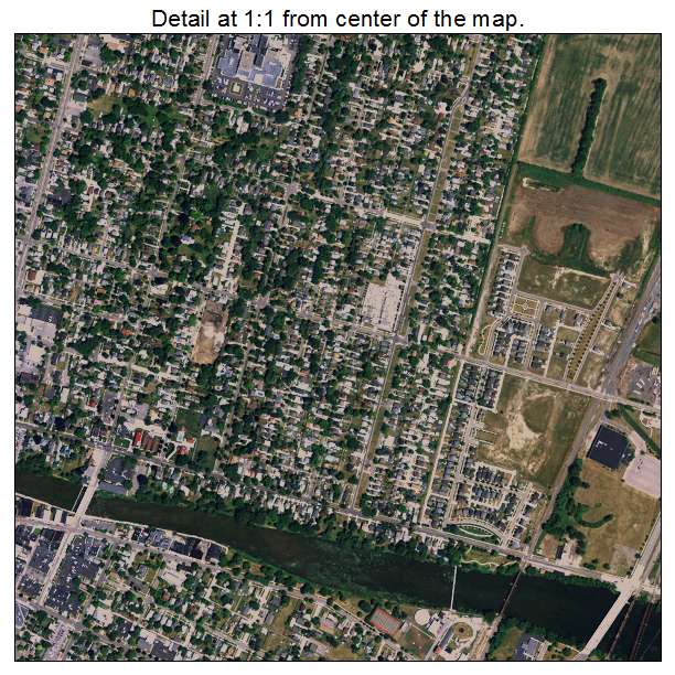 Monroe, Michigan aerial imagery detail