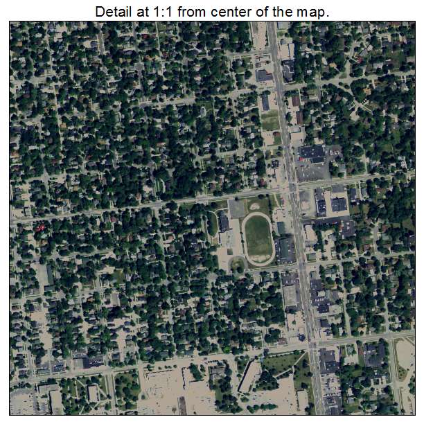 Mount Pleasant, Michigan aerial imagery detail