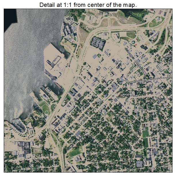Muskegon, Michigan aerial imagery detail
