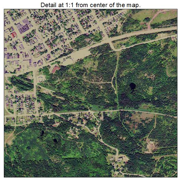 Negaunee, Michigan aerial imagery detail