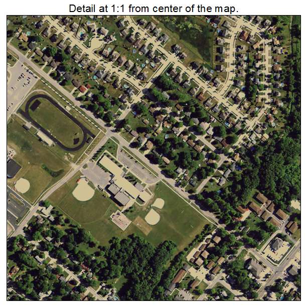New Baltimore, Michigan aerial imagery detail