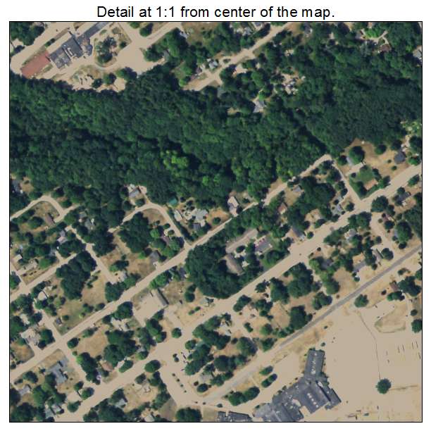 Newaygo, Michigan aerial imagery detail